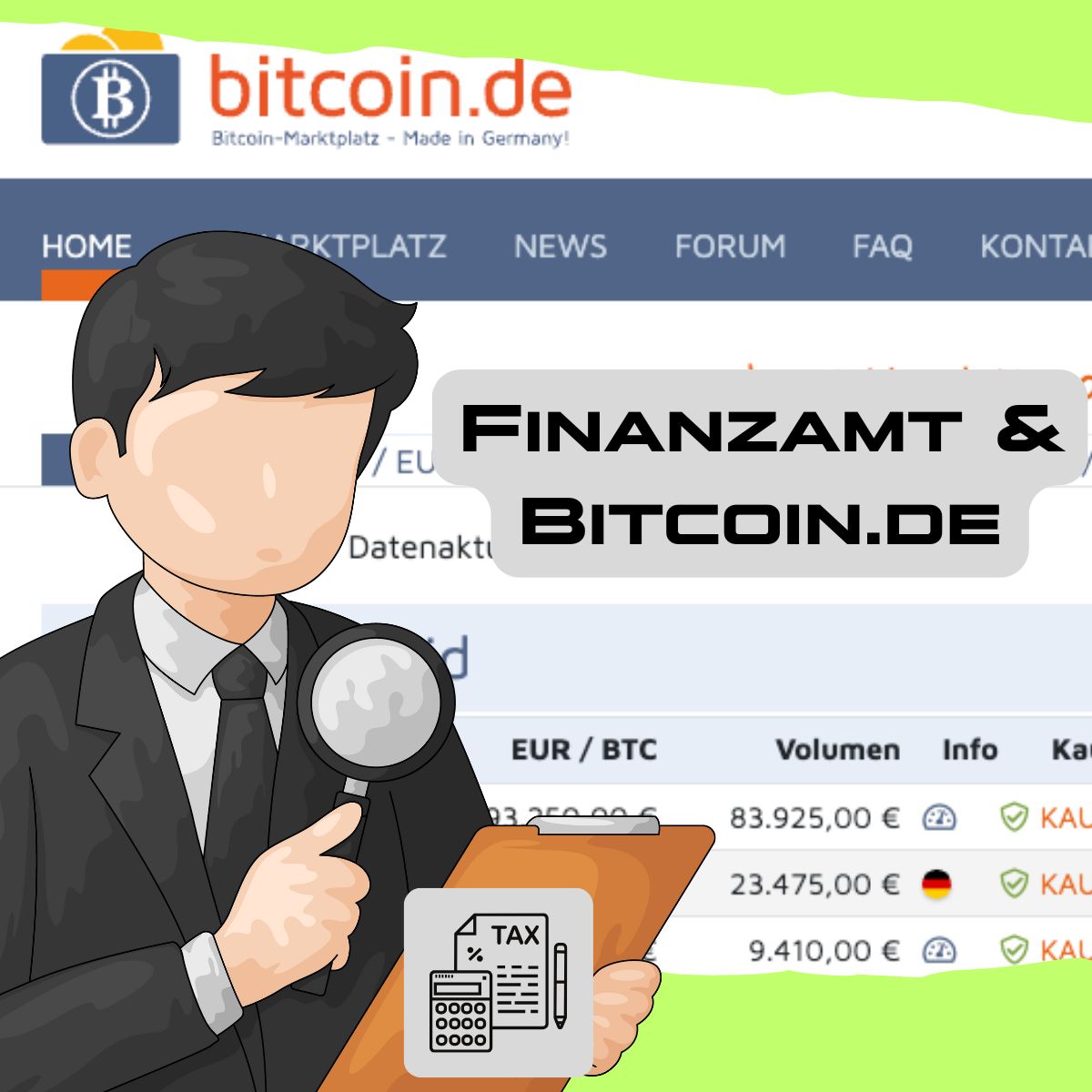 Finanzamt & Bitcoin.de: Sammelauskunftsersuchen, Steuerpflicht &  Handlungsmöglichkeiten 2025 - Pekuna